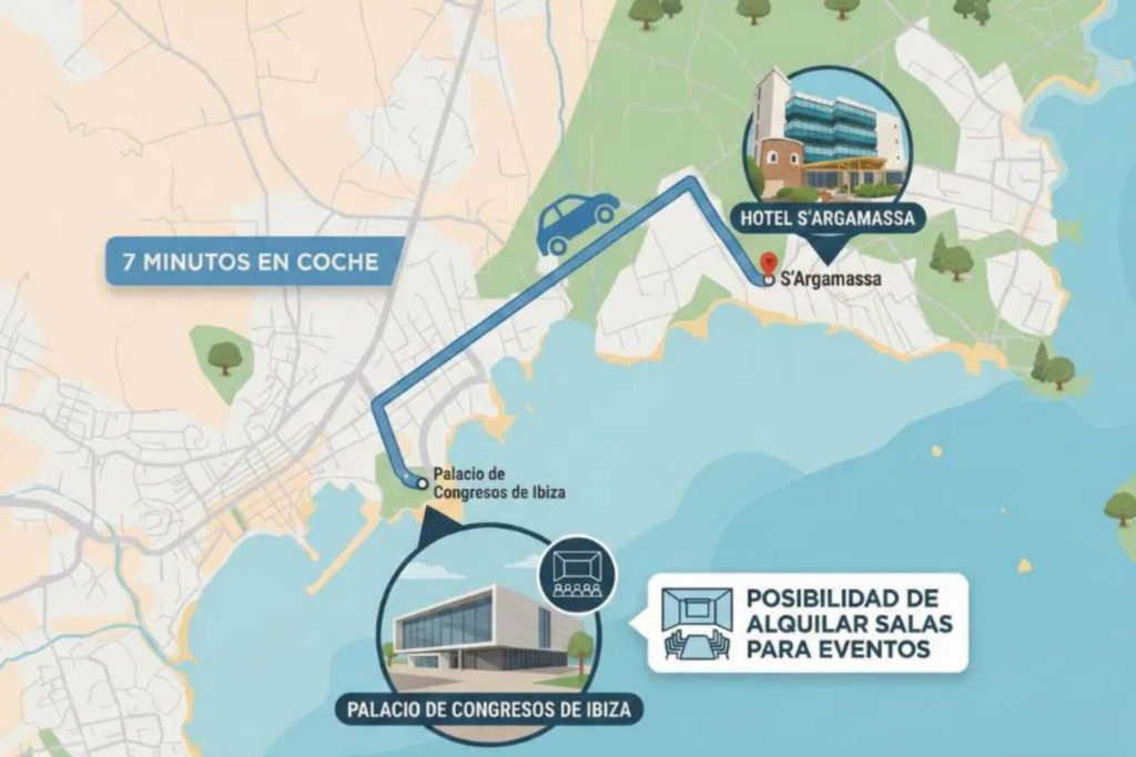 hotel cerca del palacio de congresos de ibiza sargamassa 7 minutos
